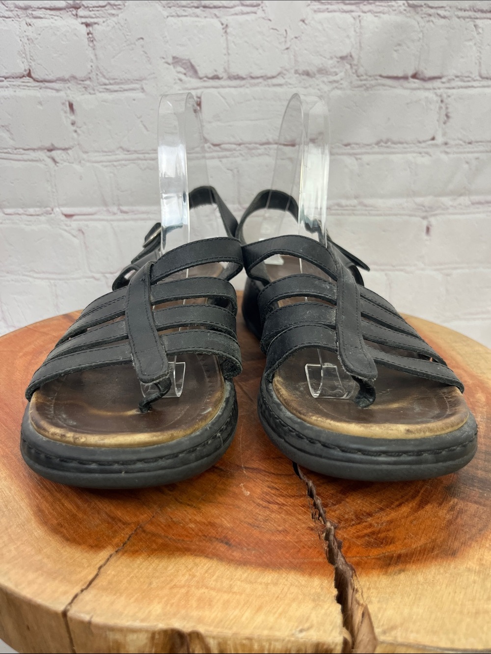Dansko Black Leather Evita Sandals - Picture 3 of 11